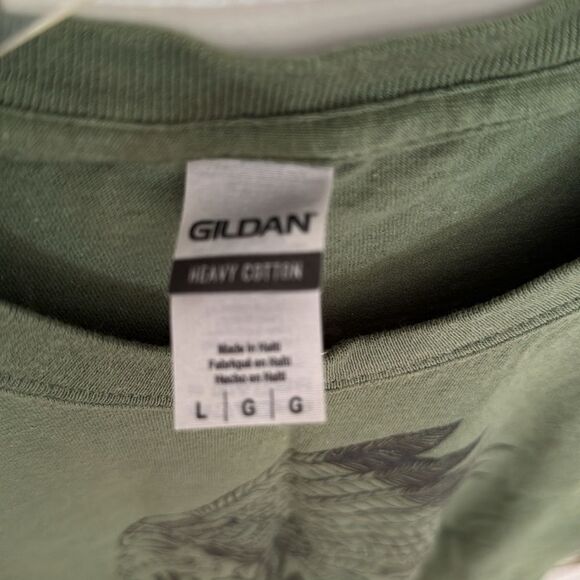 Grateful Dead shirt green Aiko Aiko Indian Headdress skull large - Picture 2 of 4